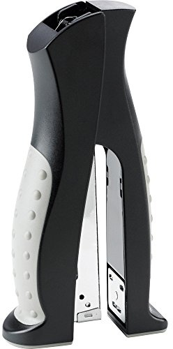 Business Source Vertical Desktop Stapler, Full-Strip, 20 Sheet Capacity, Black
