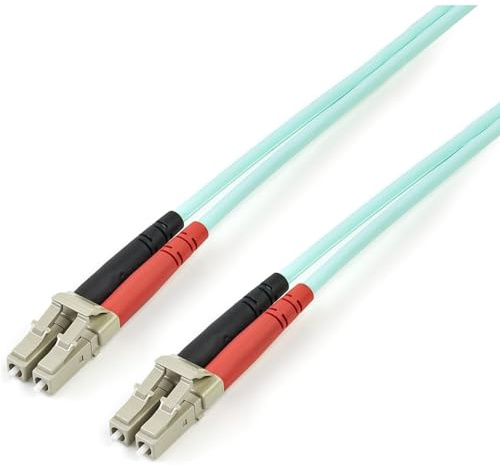 StarTech 10ft/3m OM3 Multimode Fiber, LC to LC, Duplex 100G (A50FBLCLC3)