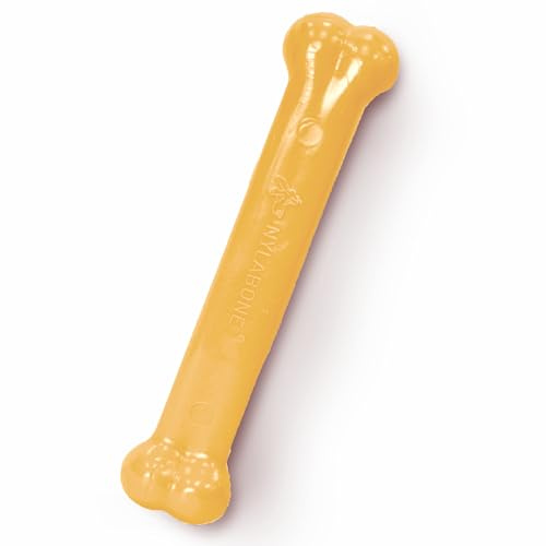 Nylabone Dura Chew Extreme Tough Dog Chew Toy Bone, Allergen Free Peanut Butter Flavour, L, for Dogs Up to 23 kg