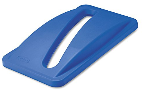 Rubbermaid Commercial Products Slim Jim Lid, Blue Recycle, Paper, 16/23-Gal