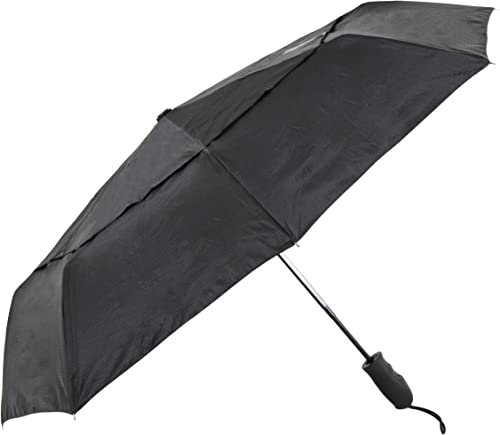 Lifeventure Trek Umbrella Windproof Ripstop Canopy Travel Umbrella With Rubberised Ergonomic Handle & Protective Sleeve – Portable Compact and Light with High Wind Resistance