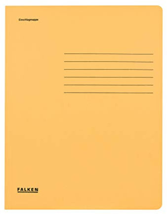 Original Falken 25er Pack Einschlagmappe. Made in Germany. Aus Recycling-Karton mit 3 Innenklappen für DIN A4 chamois Juris-Mappe Sammelmappe Dokumentenmappe Aufbewahrungsmappe