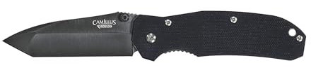Camillus 18673 Tanto 2 Klappmesser, 7,6 Carbonitride TitaniumVG-10Stahlklinge,G-10Griff,Schwarz,17,1cm