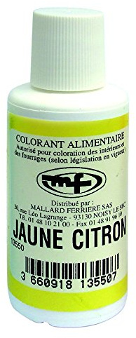 Colorant liquide alimentaire flacon 100 ml avec compte gouttes (jaune citron)