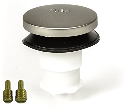 Toe Touch (Tip Toe, Foot Actuated) Bath Tub/Bathtub Drain Stopper Includes 3/8 and 5/16 Fittings Brushed Nickel