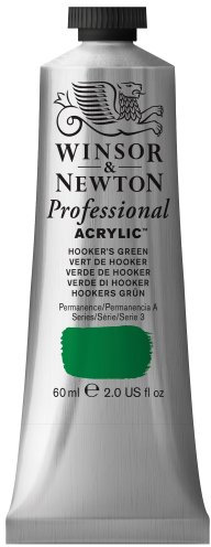 Winsor & Newton 2320311 Professional Acrylfarbe in Künstlerqualität, hohe Farbbrillanz & Deckkraft, Archivqualität, 60ml Tube - Hooker's Grün