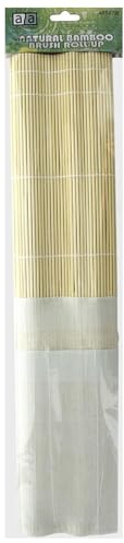 Art Advantage Brush Roll-Up Bamboo Case for Long-Handle Paintbrushes – Paint Brush Holder, Paint Brush Organizer, Paintbrush Storage for Artists & Painters