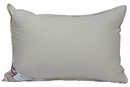 HOMESCAPES Oreiller en Coton Bio et Microfibre Ultra Douce, Oreiller rectangulaire 50x75 cm