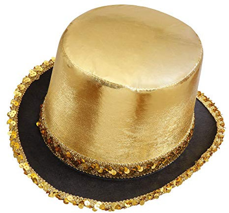 W WIDMANN MILANO Party Fashion - Zylinder Showtime, glänzend, mit Pailletten, Kopfbedeckung, Karneval