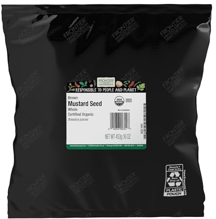 Frontier Bulk Whole Certified Organic Mustard Seed, Brown, 1 lb