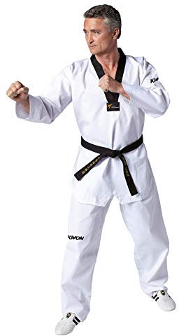 Kwon TKD-Anzug Victory, weiß mit schwarzem Revers Gr. 170 cm