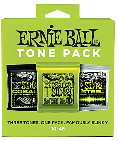 Ernie Ball Regular Slinky E-Gitarrensaiten, Ton-Paket, Stärke 10–46