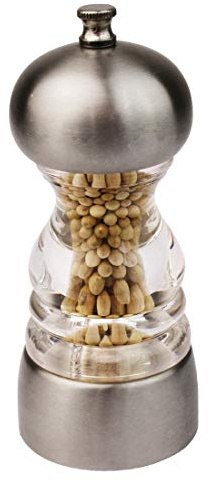 Olympia Stainless Steel Salt and Pepper Mill with Ceramic Grinding Mechanism