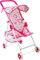 small foot Puppenbuggy in Pink aus Metall und Stoff, mit gummierten Rädern, Korb und Sonnenschutz, ab 3 Jahren, 4036