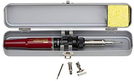 Master Appliance Ultratorch UT-100SiK Butane Powered Cordless Soldering Iron, Flameless Heat Tool for Wire Connectors and Pinpoint Butane Torch, 3 in 1 Tool with Metal Case - USA Company