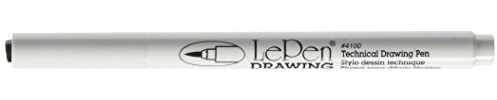 Brush Tip Black Le Pen Technical Drawing Pen Open Stock U4100S-BRSHT