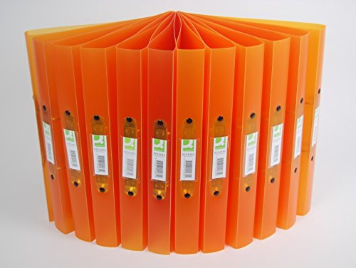 12er Set Ringbuch A4 in frosted orange 2 Ringe 25mm von Q- Connect