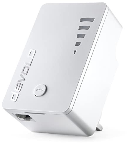 Devolo 9791 Wi-Fi AC Repeater (Wi-Fi Booster, schnelleres Internet mit Dual Wi-Fi, kompatibel mit Allen Routern (1.200 Mbit/s, 1x LAN-Ports), Weiß
