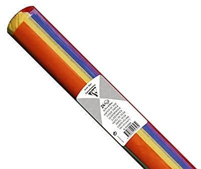 CLAIREFONTAINE Rouleau de 24 feuilles de soie 50x70 cm couleurs assorties