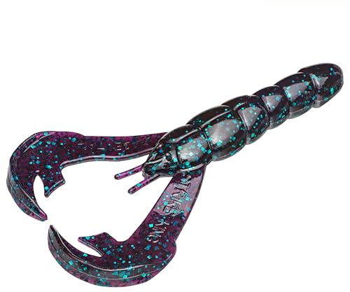 Strike King Rage Craw 4-Inch Fishing Lure, Soft Plastic Grub, Unique Design, Realistic Pincers, Slender Body, 4-Inches, 7-Pack
