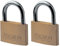 Master Lock CAD40T Envase de 2 Magnum Candados de Latón Macizo a Llave, Oro, 5,4 x 4 x 1 cm