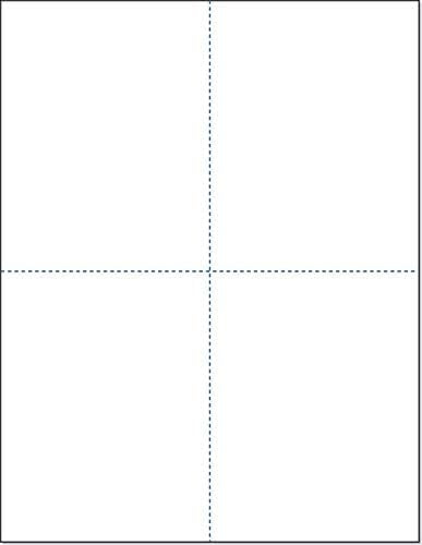NextDayLabels - 8-1/2 x 11 Laser and Inkjet Printer Postcards 4 up Per Page, (4-1/4 x 5-1/2 Each Card After Perf) 50 Sheets / 200 Cards - White