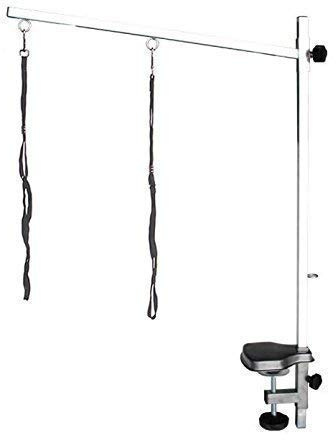 pedigroom acciaio inox Toelettatura per cani Braccio con cappio e pinza 50 x 80cm