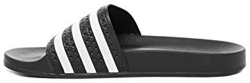 adidas Damen Adilette Slide Sandal, Core Black/White/Core Black, 47 1/3 EU