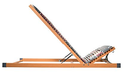 FMP Matratzenmanufaktur 7 Zonen Lattenrost Rhodos KF Bettkasten 44 Leisten Mittelgurt 140x200 cm mit BETTKASTENFUNKTION mit Gasdruckfedern. SPITZENQUALITÄT AUS Deutschland