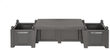 KHW 43005 Gartenbank Berlin inklusiv 2 Pflanzkästen, anthrazit
