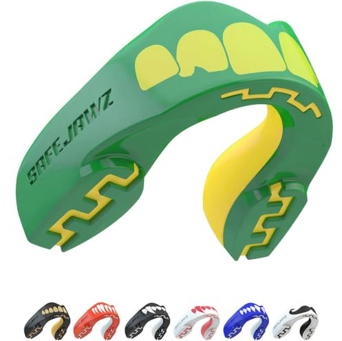 SAFEJAWZ Vestibilità Slim Paradenti Sportivo Adulti e Bambini Contatto Completo per Tutti Gli Sport, tra Cui Rugby, MMA, Hockey, Judo Arti Marziali e Boxe