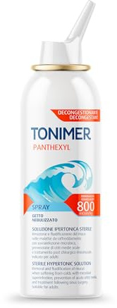 Tonimer Lab Panthexyl Spray Soluzione Ipertonica 100 ml – Soluzione Sterile di Acqua di Mare con Xilitolo e Pantenolo – Rimozione e Fluidificazione del Muco – Decongestiona e Lenisce le Mucose Nasali