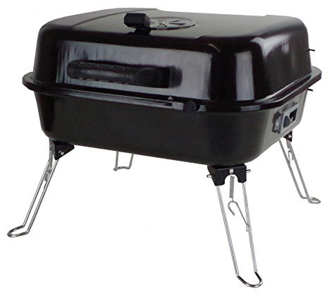 Camping Barbecue Noir 40 x 44 x 35 cm barbecue au charbon de bois valise pique-nique barbecue Barbecue