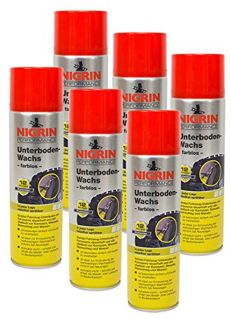 NIGRIN 6X 74063 Performance Unterboden-Wachs, farblos 500 ml