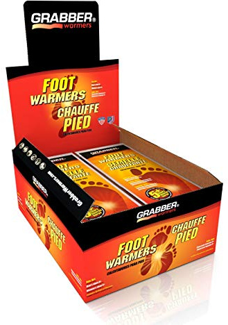 Grabber Lot de 30 paires de semelles chauffantes à air - Durables, sûres, naturelles, sans odeur - Jusqu'à 5 heures de chaleur - Taille M/L