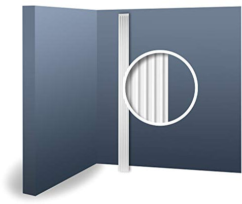 Pilaster Shaft Stucco Decoration Orac Decor K200 LUXXUS element for wall Light stable and impact resistant white 2 m