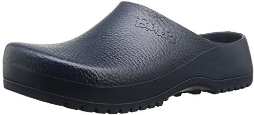 BIRKENSTOCK Unisex waschbarer PU-Clogs Super Birki für Damen und Herren mit rutschhemmender Laufsohle und Fußbett aus Kork/Textil Modell 68071 - Farbe Blau - Größe 48