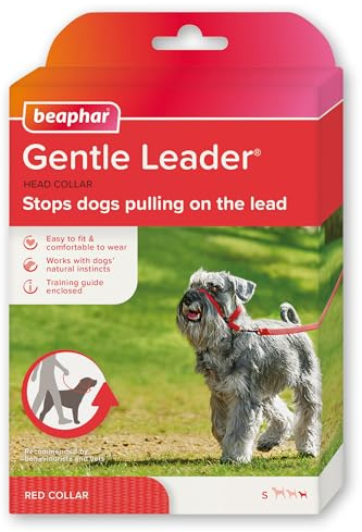 Beaphar - Gentle Leader Head Collar for Small Dogs - Training Aid - Stops Pulling On The Lead – Immediate Effect - Adjustable Comfortable Fit – Anti-Pull Collar - Behaviourist Endorsed – RED x 1