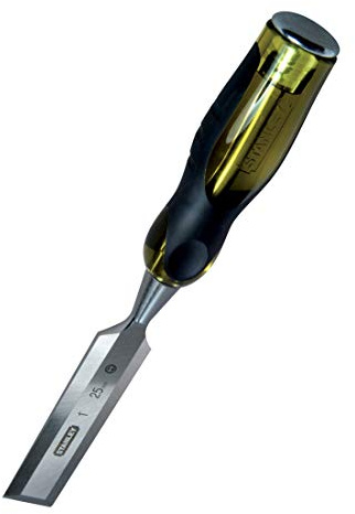 Stanley 0-16-266 Dynagrip Ciseau 40 Mm Gamme Fatmax - Indémanchable Et Incassable - Usage Intensif - Poignée Ergonomique Bi Matière - Lame Qualité Pro En31 - Lame Traversante Jaune