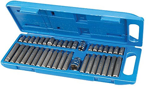 Silverline Tools 881641 - Puntas hexagonales, Torx y Spline, 40 piezas