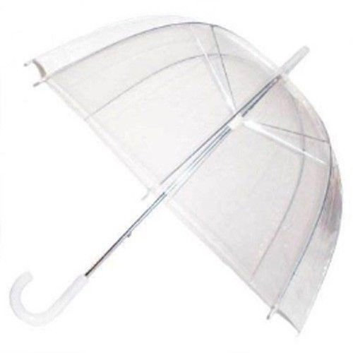 Ardisle Large Clear Dome See Through Umbrella Handle Transparent Walking Brolly Ladies