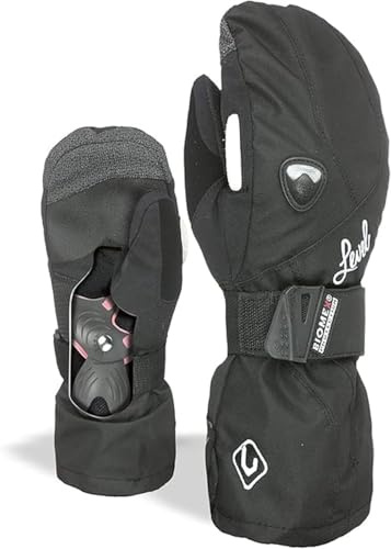 Level Butterfly W Mitt Guantes, Mujer, Negro, 7