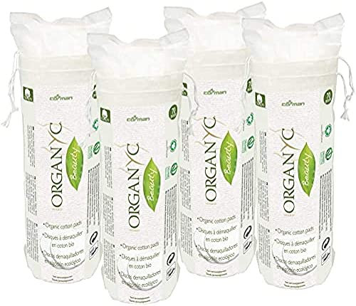 Organyc Wattepads aus 100 % zertifizierter Bio-Baumwolle - 4 x 70 Stück - 280 Pads