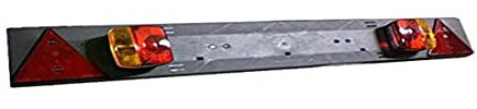 JBM 50910 - Barra para remolque con 2 pilotos, 2 cata reflectantes triangulares (1020 x 140 mm)