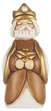 THUN - Re Magio Gaspare con Mirra - Versione Bianca - Statuine Presepe Classico - Ceramica - I Classici