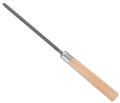 Tsubosan CM-3 Round 100mm Wood Craft File Woodworking Tool, with Wooden Handle, for Shaping & Smoothing Wood Medium Grit