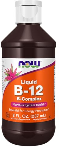 NOW Foods Supplements, Vitamin B-12 Complex Liquid, Energy Production*, Nervous System Health*, 8-Ounce
