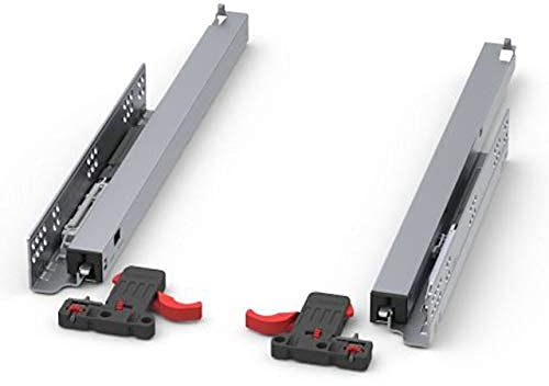 1 paire SO-TECH® Smart Slide Glissière Rail de guidage sortie de tiroir complète avec Soft-Close 40 Kg, 450 mm longueur