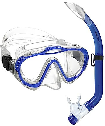 Mares Combo Sharky, Masken- und Schnorchelkombination für Kinder im Alter von 4 bis 7 Jahren, Blau