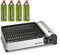 Kemper Gasgrill, 1,9 kW, Grillrost mit Antihaftbeschichtung + 4 Camping-Gaskartuschen